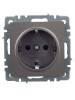 Розетка 1-местная с заземлением и шторками IEK Brite BR-R14-16-K46 сталь фото 4