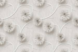 3D Фотообои Artegrafico «Объемная вязь с одуванчиками» VL-004 акварель