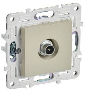 ТВ-розетка оконечная IEK Skandy SK-A10-O-K10 бежевый
