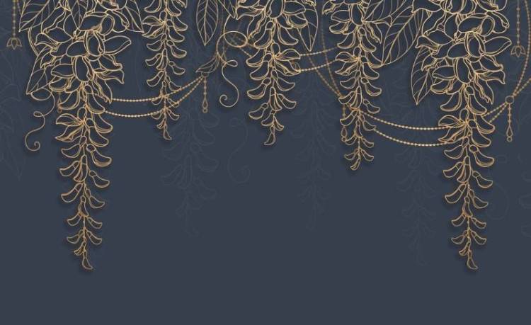 3D Фотообои Artegrafico «Ажурные ветви в сумерках» PL-083 акварель