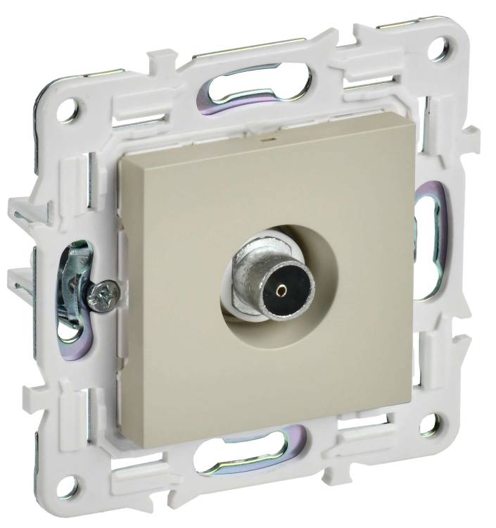 ТВ-розетка оконечная IEK Skandy SK-A10-O-K10 бежевый