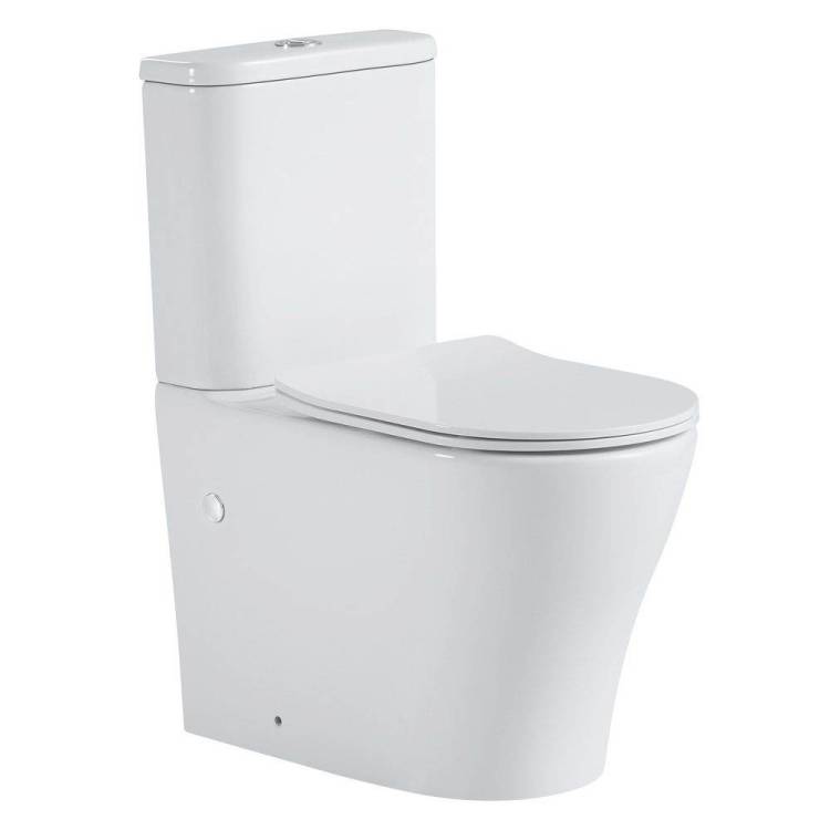 Унитаз компакт Black&White W-7792 7792W Безободковый Белый
