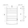 Полотенцесушитель электрический Point Антея PN17856W П6 500x600, белый фото 4