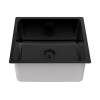 Мойка кухонная Paulmark Yuni 44 Uni YU44-MBN Матовый Черный, 44x44 фото 2