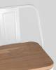 Набор из 6 барных стульев Stool Group Tolix YD-H765E-W LG-02 X6 белый глянцевый, светлое дерево, со спинкой фото 9