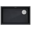Мойка кухонная Paulmark Lumi 74Uni-Skew LU74SK-AN Антрацит, 76x44