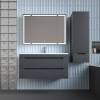 Тумба с раковиной Style Line Остин подвесная, графит, раковина антрацит, 55x100x45 фото 3