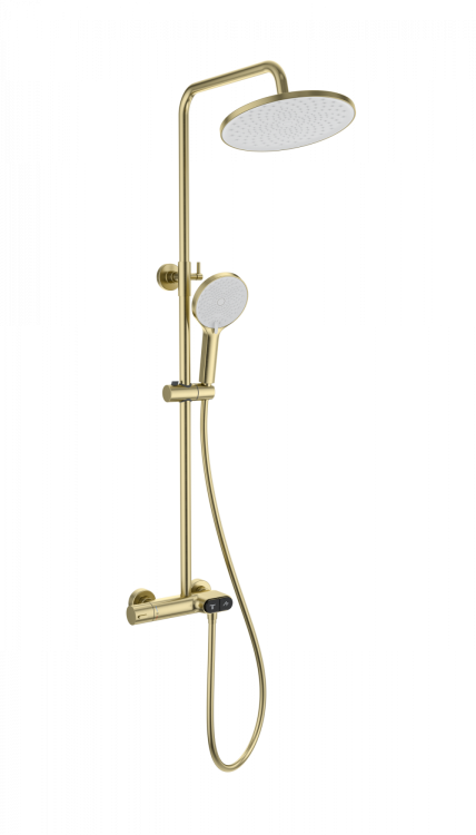 Душевая стойка Wonzon & Woghand WW-B2091-A-BG с термостатом, золото