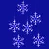 Светодиодная гирлянда Uniel занавес Снежинки-1 220V синий ULD-E1503-072/DTA Blue IP20 Snowflakes-3 UL-00007336 фото 3
