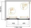 Душевой уголок Cezares Tandem Soft AH-2-120/80-P-Cr-R стекло punto фото 6