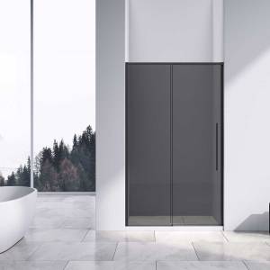 Душевая дверь в нишу Vincea Slim-N VDS-4SN130CGB профиль черный, стекло тонированное, 1300