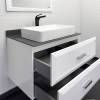 Тумба-умывальник Comforty Империя-80 00-00014817CF белая с графитовой столешницей c раковиной Comforty 78189 фото 5