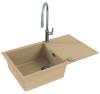 Мойка кухонная Alveus Granital Cadit 40 1132029 Beige - G55 с сифоном, 86x50 фото 2