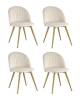 Набор из 4 стульев Stool Group Лион Страйпс DC-69030G HLR-2 X4 кремовый