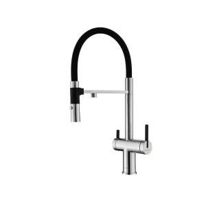 Смеситель для кухни Paulmark Gravity Gr213888-CR с гибким изливом, хром