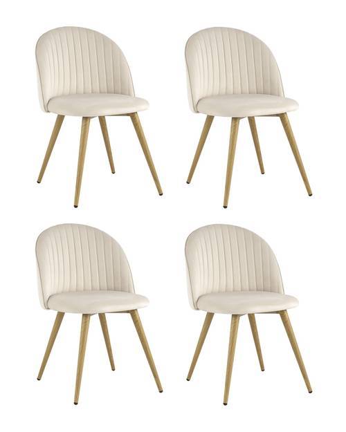Набор из 4 стульев Stool Group Лион Страйпс DC-69030G HLR-2 X4 кремовый