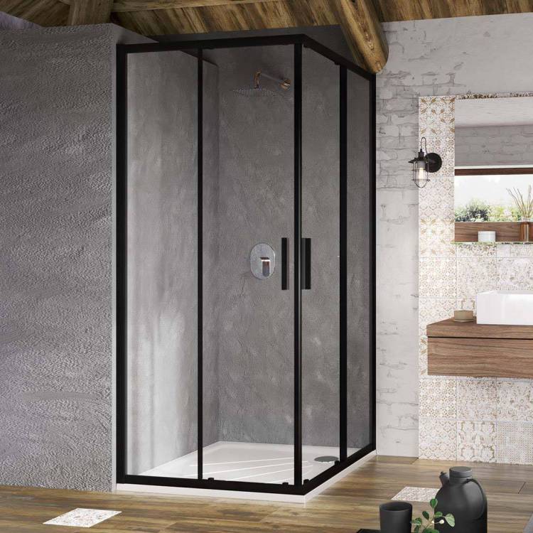 Душевой уголок Ravak Blix Slim X1LM40300Z1 черный