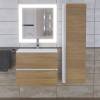 Тумба с раковиной Uperwood Barsa 2930205646 подвесная, белая, дуб сонома, 60 см фото 7