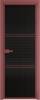 Межкомнатная дверь Profil Doors 3 AX цвет профиля Красный антрацит, стекло безопасное 6 мм мору черный 700x2000