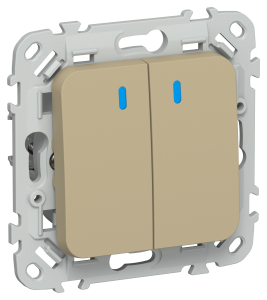 Выключатель 2-клавишный IEK Flite FI-V20-1-10-1-K59 хаки