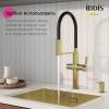 Смеситель для кухни Iddis Ikon IKNMGFFi05 с каналом для фильтрованной воды, золотой, черный фото 7