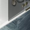 Шторка на ванну MaybahGlass MGV-918-3 99x140, поворотная, стекло графит 6 мм, профиль золото фото 5