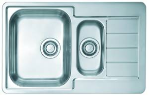 Мойка кухонная Alveus Line 70 1065684 Nat-90 с сифоном, 79x50
