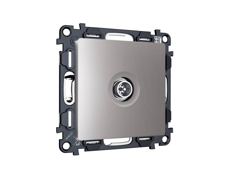 Комплект механизма TV розетки оконечной Ambrella Volt MA MA513005 сталь матовый