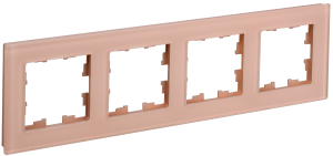 Рамка 4-постовая IEK Brite BR-M42-G-31-K96 персиковый матовый