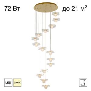 Подвесная светодиодная каскадная люстра Citilux Signature CL247057