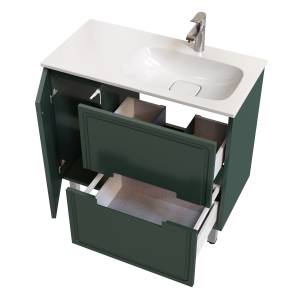 Тумба с раковиной Taliente Cevia TA-MBC-90PR(R)-grigio verde серо-зеленая матовая, 90 см