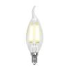 Лампа светодиодная филаментная Uniel Sky Candle LED-CW35-6W/NW/E14/CL PLS02WH