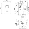 Смеситель для душа Jacuzzi Glint IQCR690WBJAP встраиваемый, на 1 выход, хром фото 2