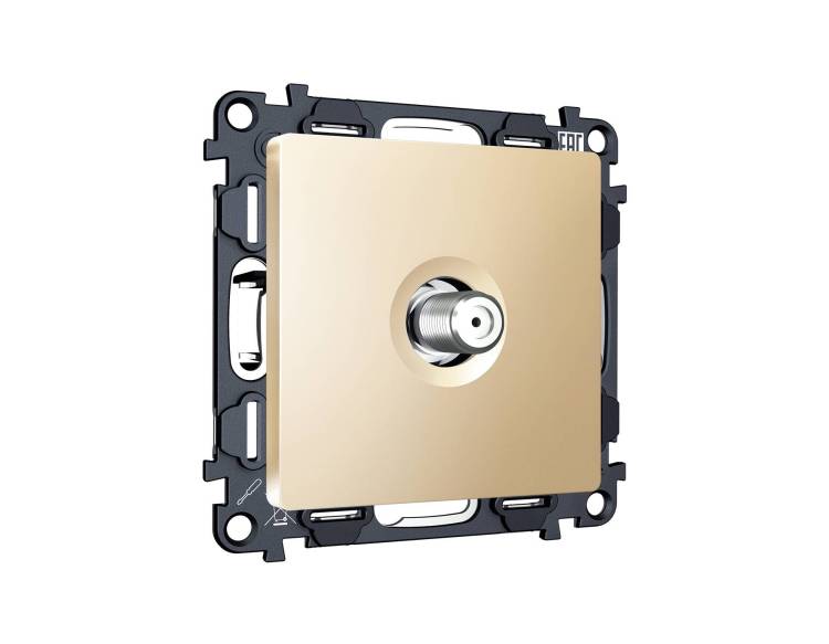 Комплект механизма TV розетки SAT Ambrella Volt MA MA613050 шампань