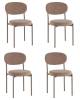 Набор из 4 стульев Stool Group Бриф SN AV 477-C31-7006-K X4 капучино, велюр