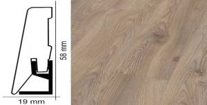 Плинтус Kronotex ktex1 Дуб макро бежевый Бежевый 2400x58x19