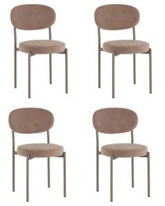 Набор из 4 стульев Stool Group Бриф SN AV 477-C31-7006-K X4 капучино, велюр
