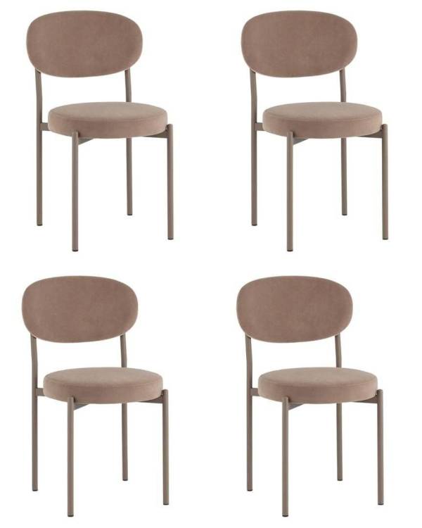 Набор из 4 стульев Stool Group Бриф SN AV 477-C31-7006-K X4 капучино, велюр