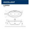 Акриловая ванна Excellent Lumina 190x95 "SOFT" (бронза) фото 3