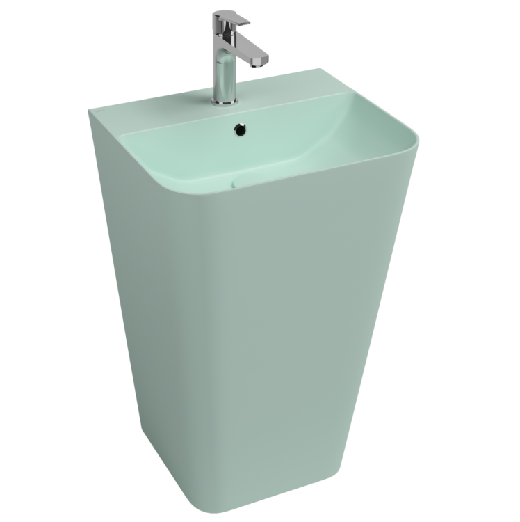 Раковина Isvea Sott'Aqua 10SQ37001SV-2T напольная, мятно-зеленый матовый, 50x42