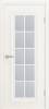 Межкомнатная дверь Шейл Дорс Прованс-10 Багет полотно Молочно-белое, стекло сатинат 800x2000