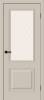 Межкомнатная дверь Bravo Классик-13 полотно Cream Silk, стекло White Сrystal 800x2000