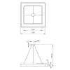 Подвесной светодиодный cветильник Geometria ЭРА Quadro SPO-162-W-40K-070 70Вт 4000К белый Б0050584 фото 3