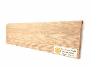Плинтус МДФ TeckWood цветной Клен Беленый (White Maple) 2150х75х16