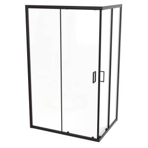 Душевой уголок Taliente TA-09120-1CB профиль матовый черный, стекло прозрачное, 120x90x195