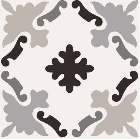 Декор Sant Agostino Patchwork Black White B&W 03 20x20