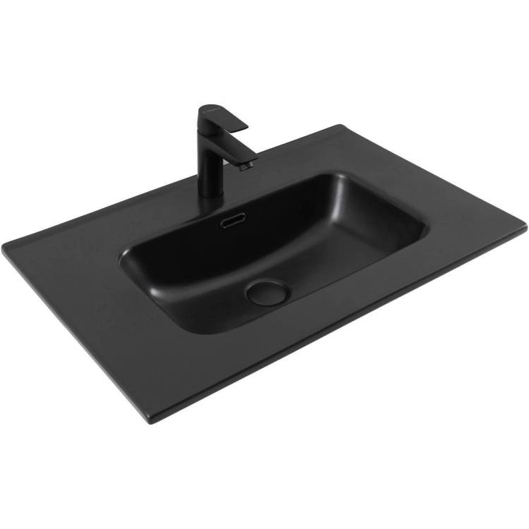 Раковина Aquanet Flat 329254 70 см, черная матовая