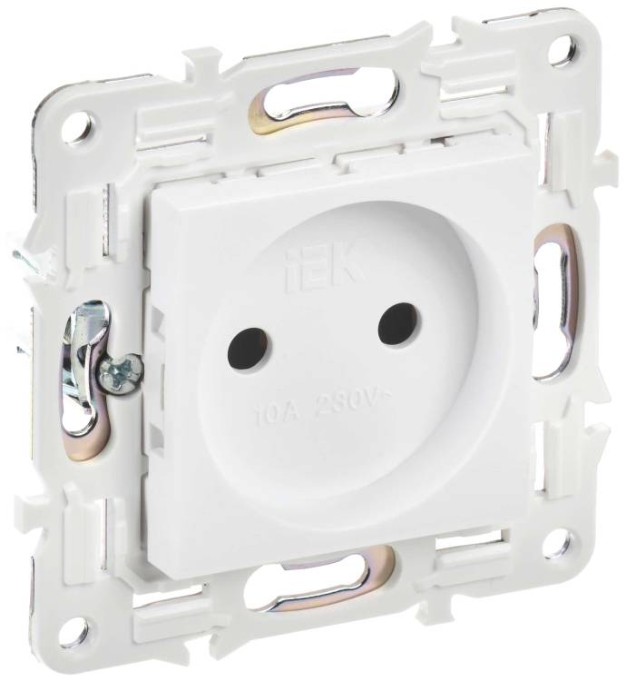 Розетка 1-местная IEK Skandy SK-R10-10-K01 арктический белый