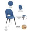 Стул Bradex Home Cleo FR 0532, голубой с черными ножками фото 7