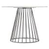 Стол Bradex Home Liverpool FR 0948 керамогранит белый мрамор с хромированными ножками 100x100x75 фото 3